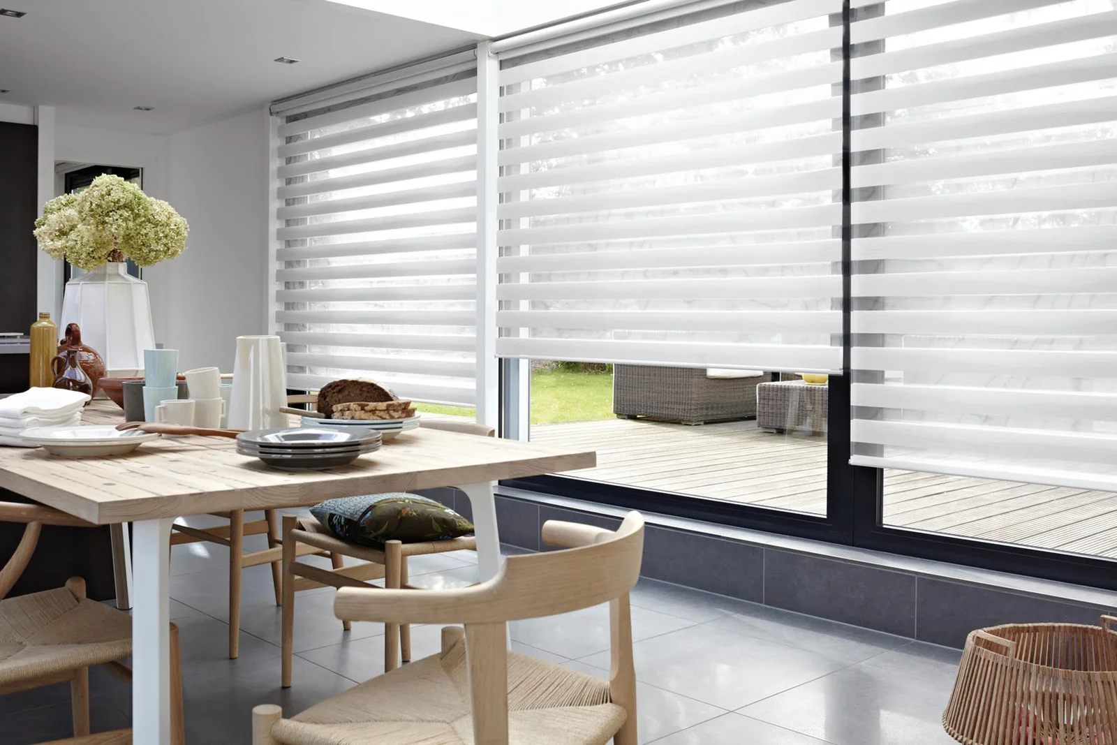 Living Room Zebra Blinds